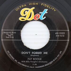 Pat Boone – Don't Forbid Me / Anastasia - 1956 45 rpm 7" Vinyl Record 45-15521